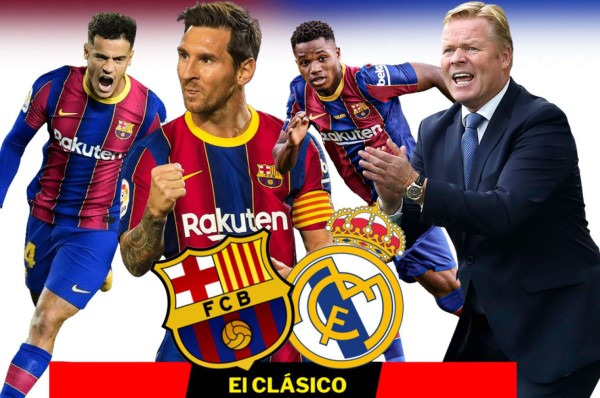 Alineación del Barcelona vs Real Madrid: Koeman quiere masacrar a Zidane en el Clásico Español