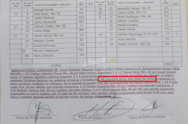 Alejandro Reyes fue expulsado a final del clásico e insertado en el acta: 'Te cagaste en el gol hijo de p...'