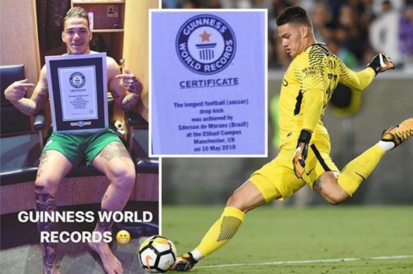 Ederson gana la Premier League y consigue un Récord Guiness