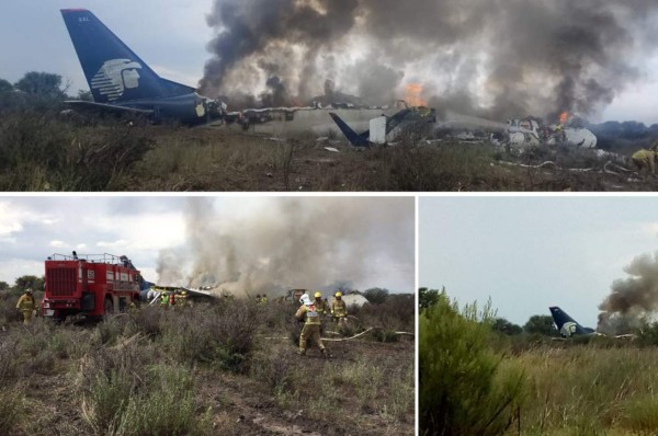 FOTOS: Las imágenes del avión de Aeroméxico que se estrelló en Durango