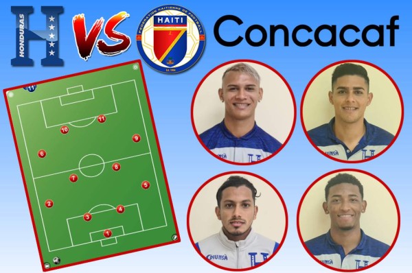 ¡Un 11 ofensivo! La alineación que perfila Honduras para el debut ante Haití en el Preolímpico
