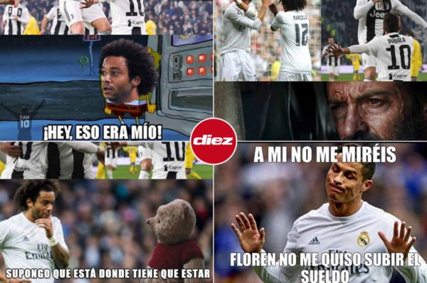 ¡Crueles! Marcelo es víctima de los memes tras el gol de Cristiano Ronaldo con la Juventus