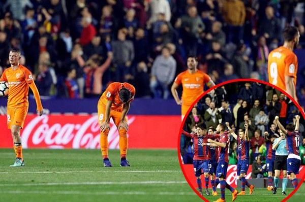 Liga Española: El Málaga pierde la categoría en el último suspiro ante el Levante