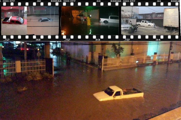 FOTOS: El caos que desató más de una hora de lluvia en San Pedro Sula