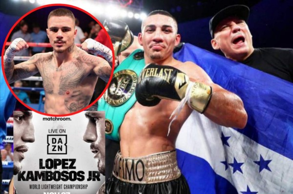 OFICIAL: Definida la nueva fecha para la pelea entre el hondureño Teófimo López y George Kambosos&nbsp;&nbsp;