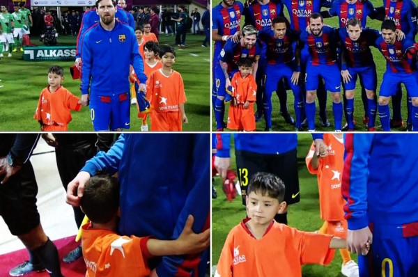 ¡Qué lindo video! Niño afgano no quería despegarse de Messi