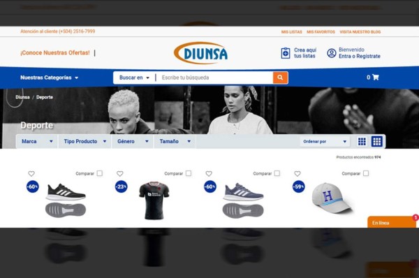 Diunsa.hn, un referente para clientes de ropa e implementos deportivos