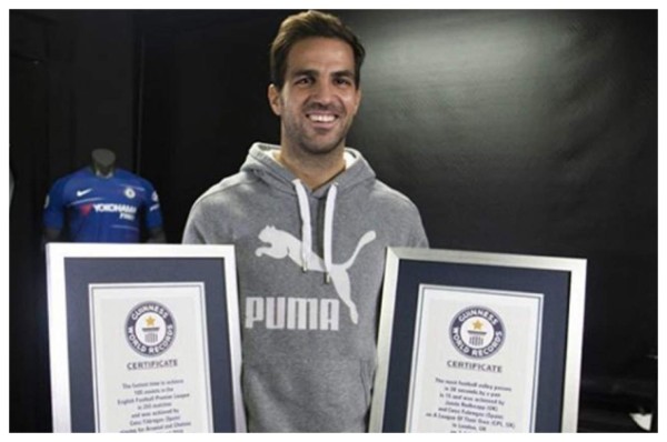 Fábregas entra en los Guinness de Récords por sus asistencias