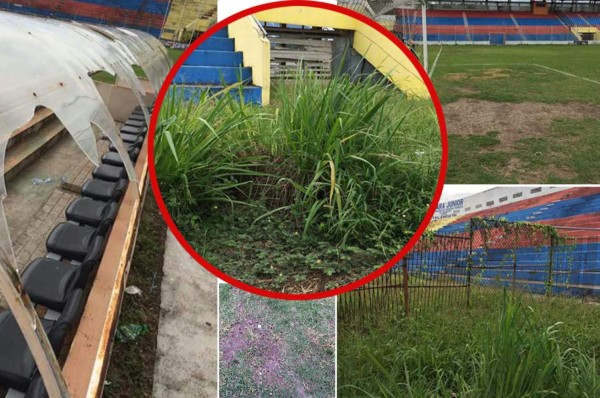 Estadio de La Ceiba está abandonado a un mes que inicie el Apertura