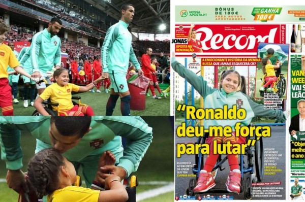 La niña rusa que jamás olvidará a Cristiano Ronaldo: 'Me dio fuerzas para luchar'