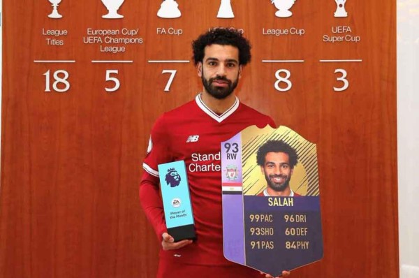Mohamed Salah se convierte en el jugador más veloz de FIFA 18