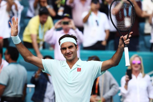 Federer elimina al ruso Medvedev y avanza a cuartos de Masters 1000 de Miami﻿