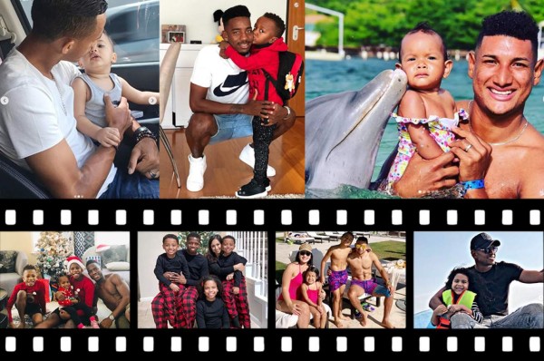 Futbolistas hondureños y sus 'tiernas' imágenes en su faceta de padres