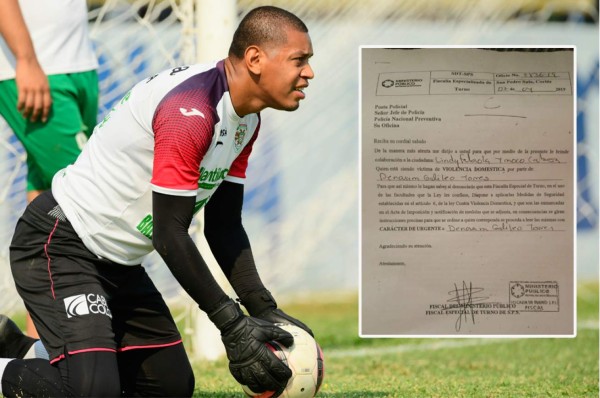 El portero de Marathón Denovan Torres se encuentra preso por violencia doméstica