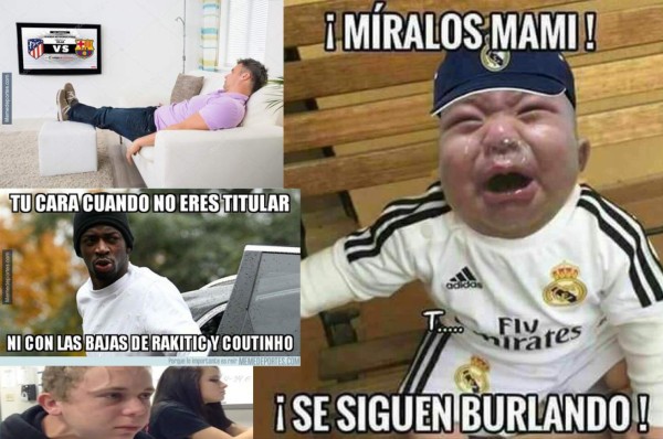 Barcelona empata con el Atlético y atacan al Real Madrid con divertidos memes