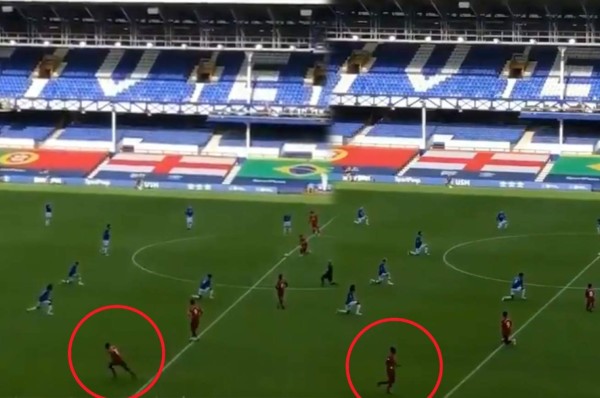 El tremendo 'blooper' de Mané antes de arrancar el Everton-Liverpool en la Premier League