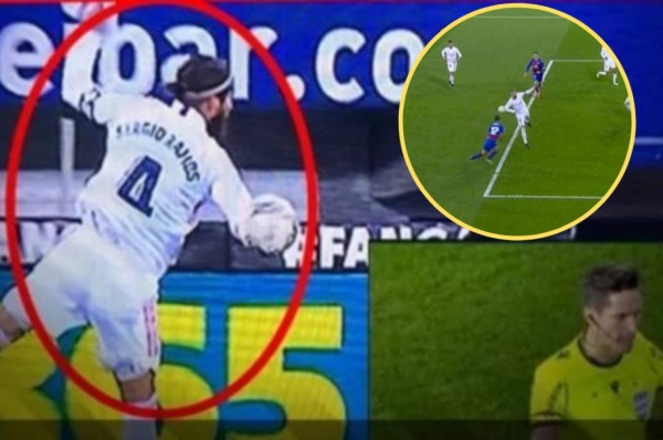 Liga española: ¿Por qué el VAR no pitó penalti luego de la mano de Sergio Ramos en el Eibar-Real Madrid?