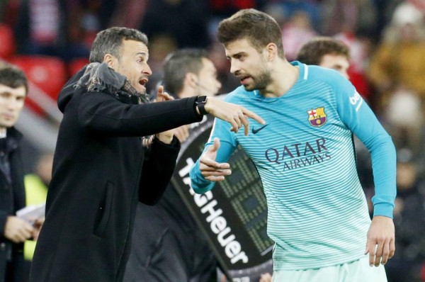 Piqué: 'Quiero que Luis Enrique se vaya con un título más'