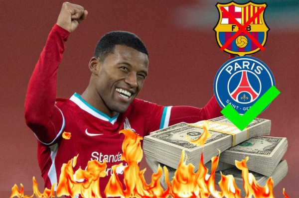 ¡Bombazo! PSG le 'roba' a Barcelona y firma al neerlandés Georgino Wijnaldum hasta 2024