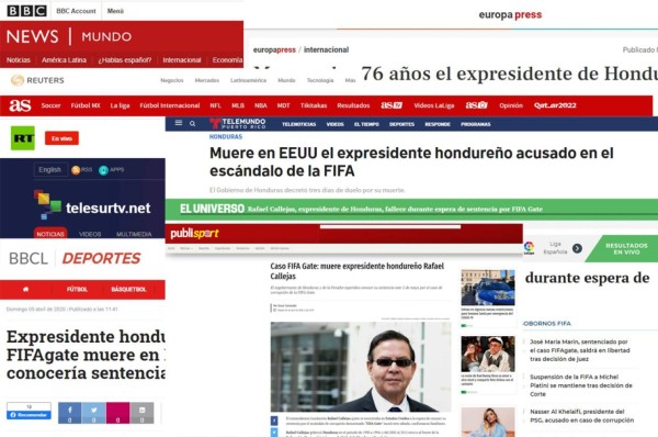 Así reaccionaron medios internacionales tras muerte de Rafael Callejas