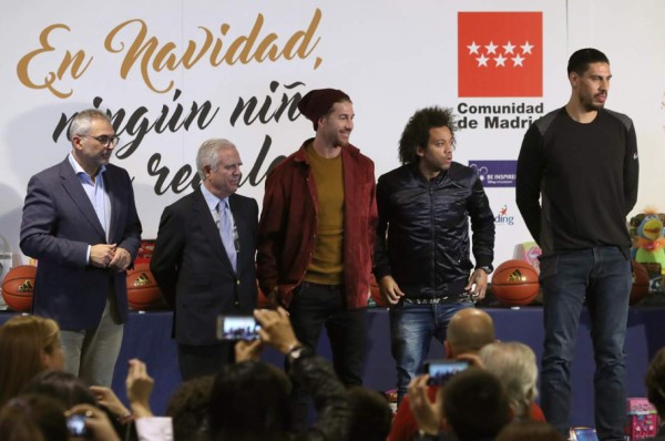 Sergio Ramos, Marcelo y Ayón; solidarios con la Comunidad de Madrid