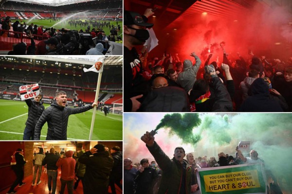 Impactantes imágenes: aficionados del Manchester United asaltan Old Trafford y aplazan el clásico inglés
