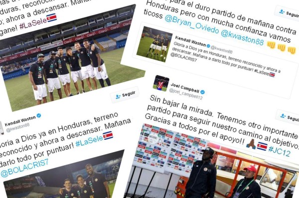 Futbolistas ticos dejan mensajes en redes sociales