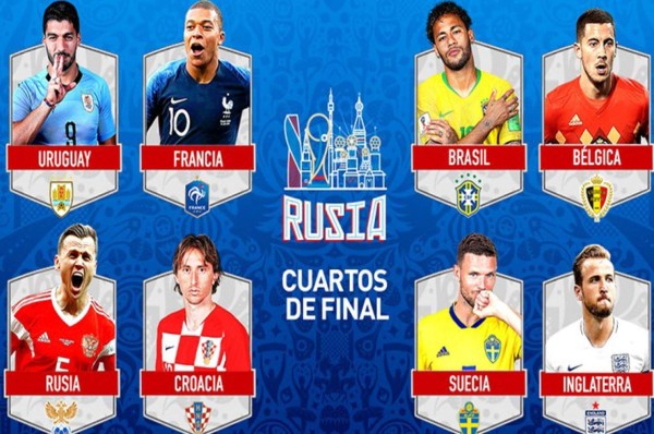 ¿Cuál es el partido más atractivo de los cuartos de final de Rusia 2018?