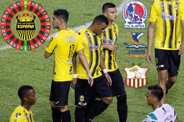 La ruleta rusa que jugará Real España enfrentando a Olimpia, UPN y Vida