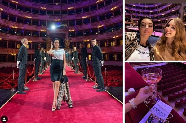 Con luces en el cabello: Georgina Rodríguez, invitada de lujo al desfile de Dolce y Gabbana