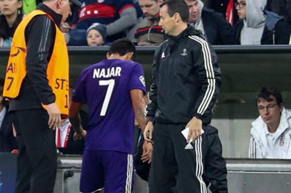 Andy Najar, entre la espada y la pared en el Anderlecht por recaída de su lesión