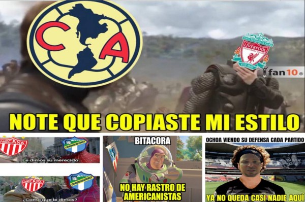 América, víctima favorita de los memes en la Liga MX tras ser goleado por Necaxa en el Azteca