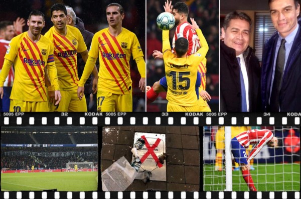 Messi sienta a Héctor Herrera y famoso personaje hondureño en el Atlético-Barcelona