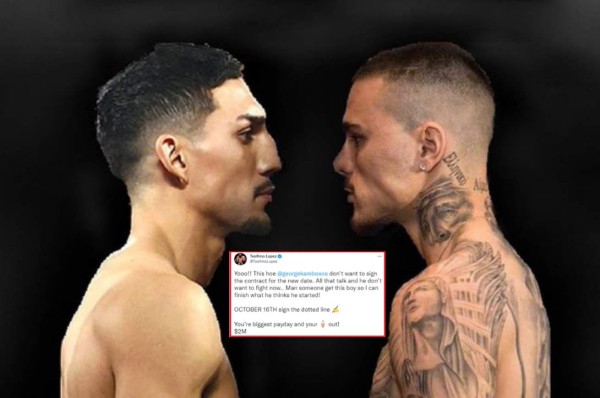El feroz insulto de Teófimo López a George Kambosos en Twitter y el australiano le responde con todo previo a la pelea&nbsp;&nbsp;