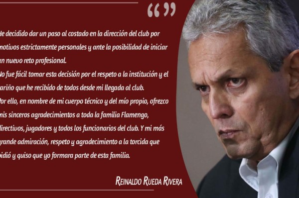 Reinaldo Rueda sobre Chile: 'No fue fácil tomar esta decisión'