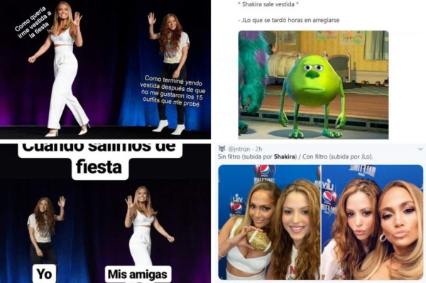 Shakira y Jennifer López desatan los memes por la vestimenta en conferencia del Super Bowl