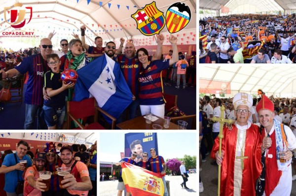 Hasta banderas de Honduras: El ambientazo previo a la final de la Copa del Rey en España&nbsp;&nbsp;