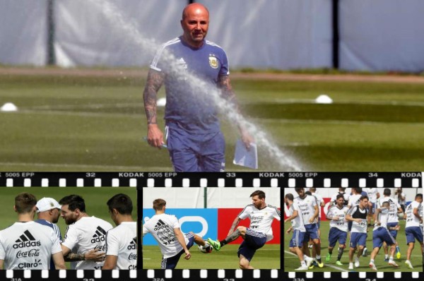 El beso de Jorge Sampaoli a Lionel Messi en su día de cumpleaños