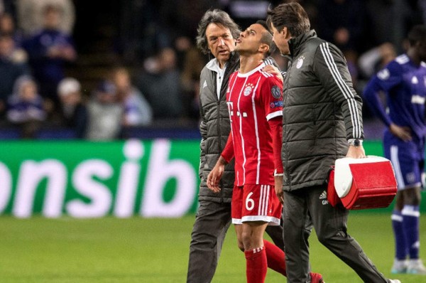 Thiago estará de baja 'varias semanas' con el Bayern Múnich