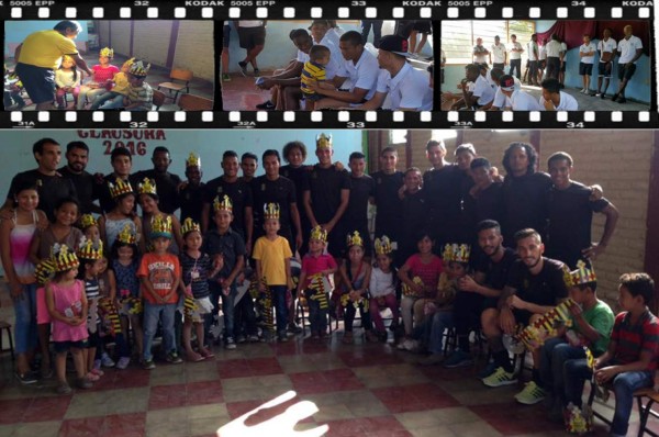 Platense y Real España reparten alegría a niños antes de Copa Presidente