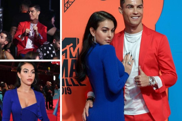 Cristiano Ronaldo y Georgina Rodríguez deslumbran en la alfombra roja de los premios MTV