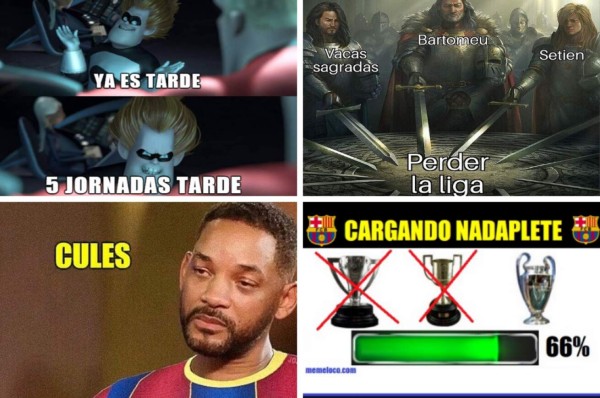 Los memes hacen pedazos al Barcelona y Messi por reaccionar tarde en la liga española