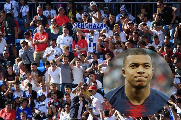 'Queremos a Mbappé', la afición del Real Madrid en la presentación de Hazard