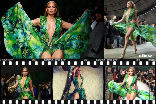 ¡Atrevida! Jennifer Lopez arrasa en la pasarela de Versace a sus 50 años