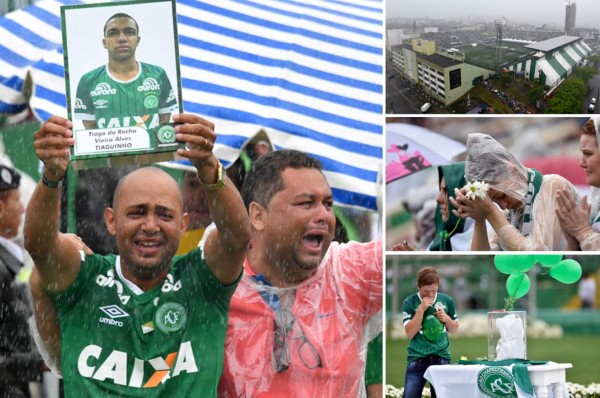 ¡Desgarrador! Brasil despide entre lágrimas y aplausos a los jugadores del Chapecoense