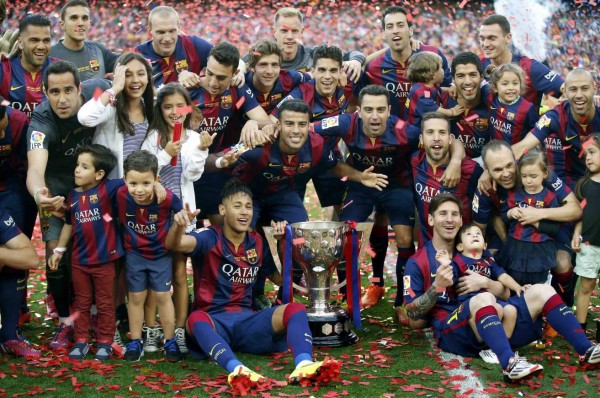 La celebración del Barcelona en el Camp Nou por su nuevo título