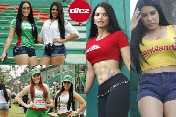 Las chicas más bellas que se han visto en el Yankel, sede de la final Marathón-Motagua