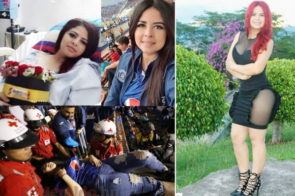 Presentadora que sufrió lesión tras avalancha en la final Motagua-Saprissa deja el hospital