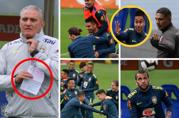 Entrenamiento de Brasil: El papelito de Tite, la alegría del grupo y el gesto de Casemiro&nbsp;&nbsp;