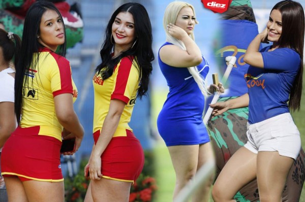 El clásico entre Marathón y Motagua en Pentagonal se llena de chicas muy lindas